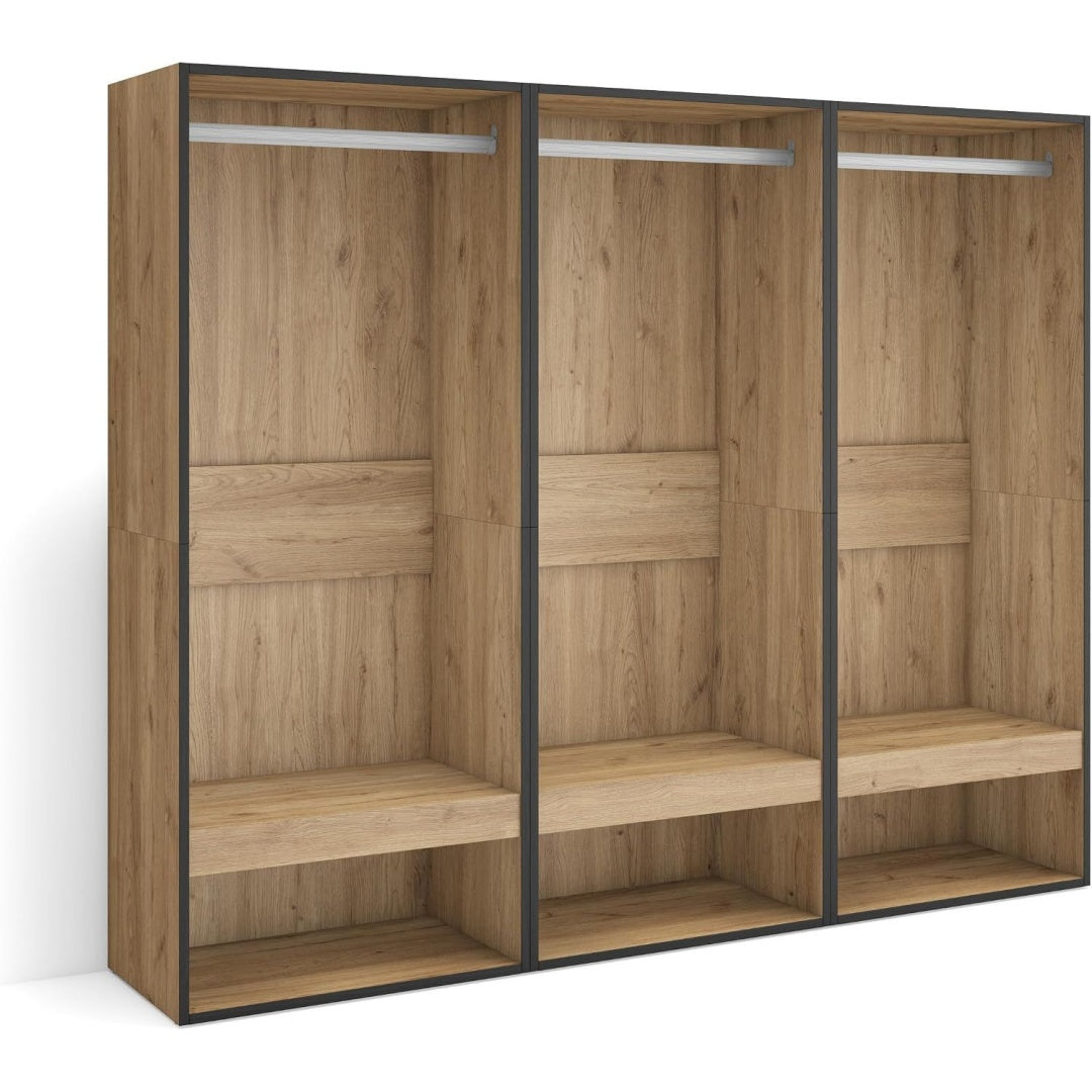 Une touche de caractere, commode avec tiroirs, avec portes dans un ton blanc et gris