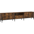 Une touche de caractere, commode avec tiroirs, a l'aspect bois dans un ton noir et bois naturel