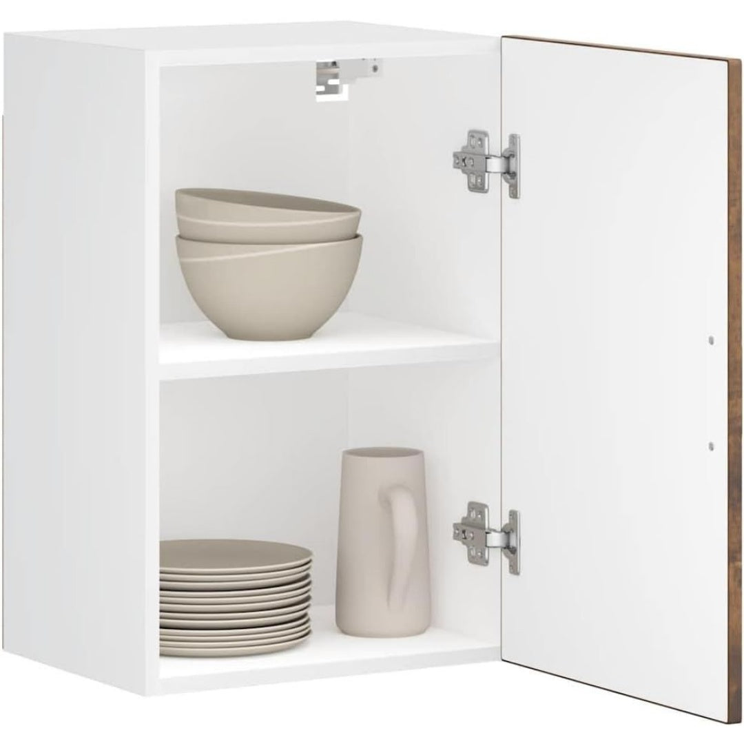 Une silhouette equilibree pour ce buffet avec portes, avec etageres, teinte gris