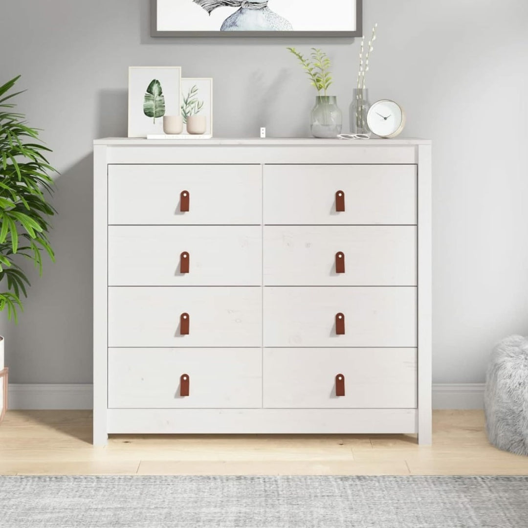 Un espace mieux organise grace a ce buffet a l'aspect bois, aux lignes contemporaines, finition bois naturel