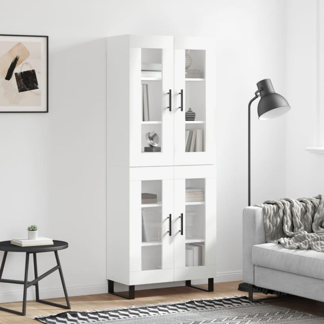 Une touche de caractere, buffet avec portes dans un ton gris
