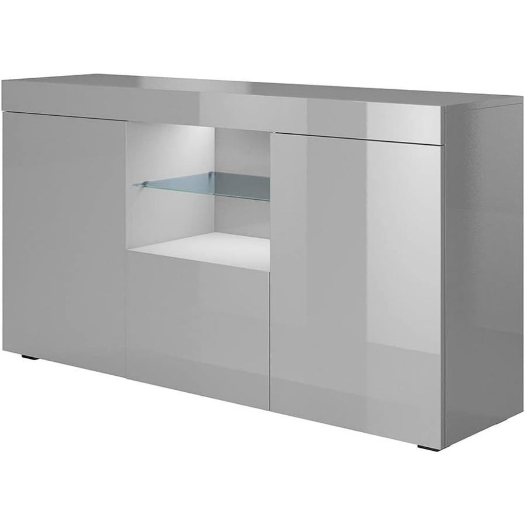 Pour un interieur harmonieux, buffet avec tiroirs, avec portes en finition blanc
