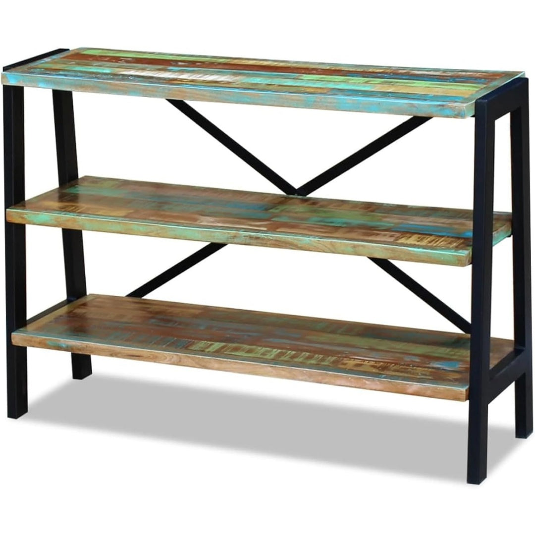 Un espace mieux organise grace a ce table avec portes, aux lignes contemporaines, finition gris et vert