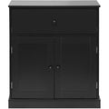 Pour un interieur harmonieux, buffet avec tiroirs, avec portes en finition noir