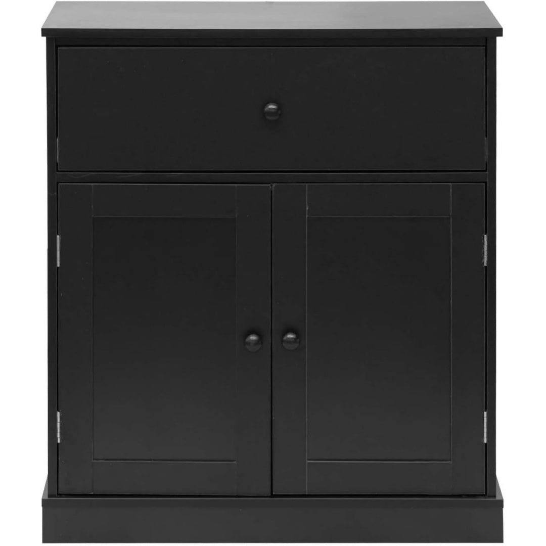 Pour un interieur harmonieux, buffet avec tiroirs, avec portes en finition noir