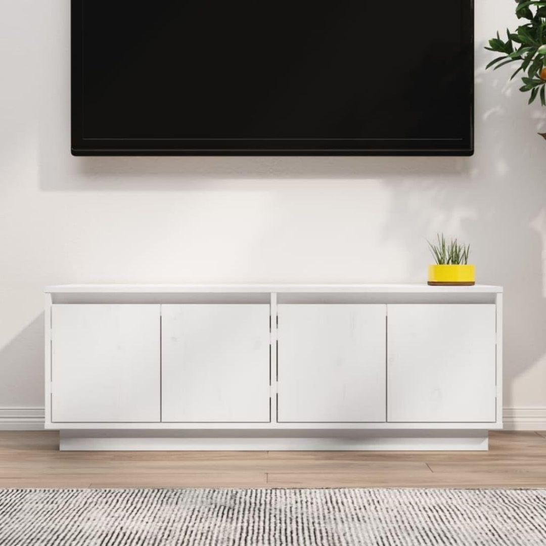 Une silhouette equilibree pour ce buffet avec portes, avec etageres, teinte blanc et vert