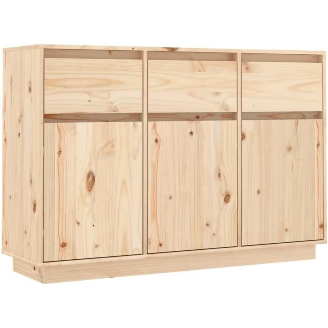 Le charme du rangement avec ce buffet avec tiroirs, avec portes, coloris naturel et bois naturel