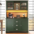 Le charme du rangement avec ce armoire avec portes, a l'aspect bois, coloris blanc et noir
