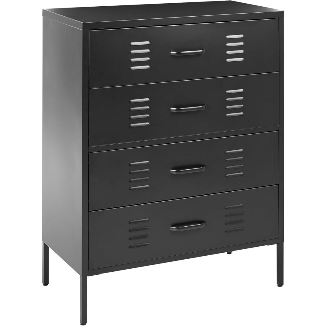 Une silhouette equilibree pour ce table avec portes, aux lignes contemporaines, teinte beige et vert