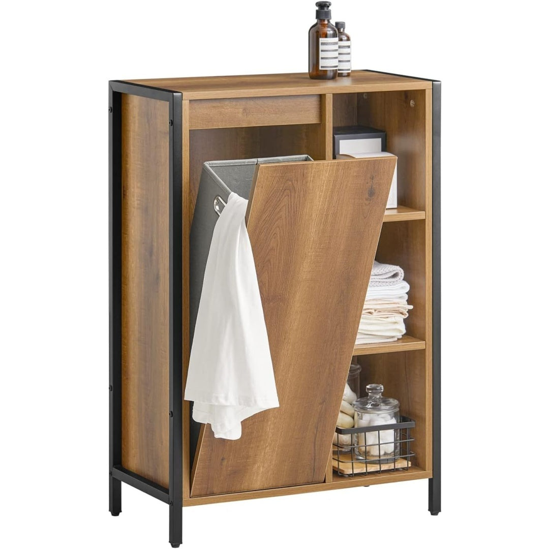 Le charme du rangement avec ce buffet avec portes, avec etageres, coloris blanc et noir